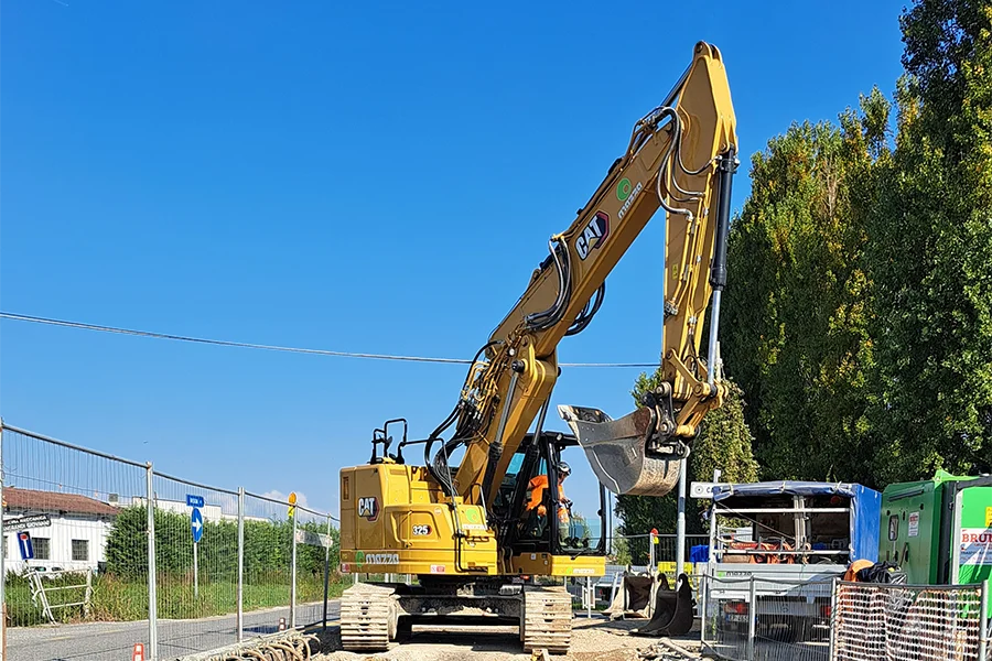 Cantiere Calvisano fase operativa di scavo