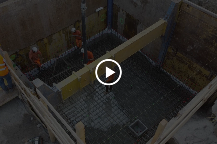 Armatura e getto delle fondazioni dei muri video