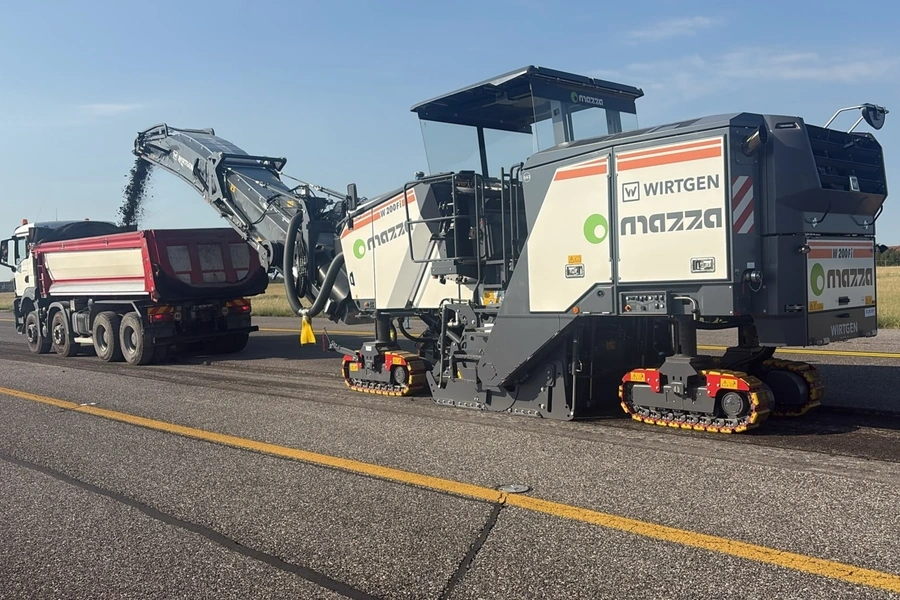 Fresa 100 utilizzata in aeroporto Montichiari